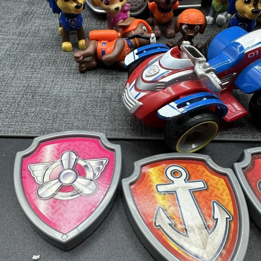 Paw Patrol Toy Lot Figures Vehicles Ryder Marshall Chase Skye Rubble Zuma